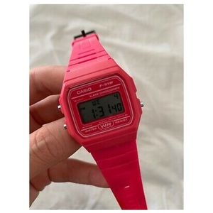 Casio F-91WC Pink Digital Resin Strap Watch